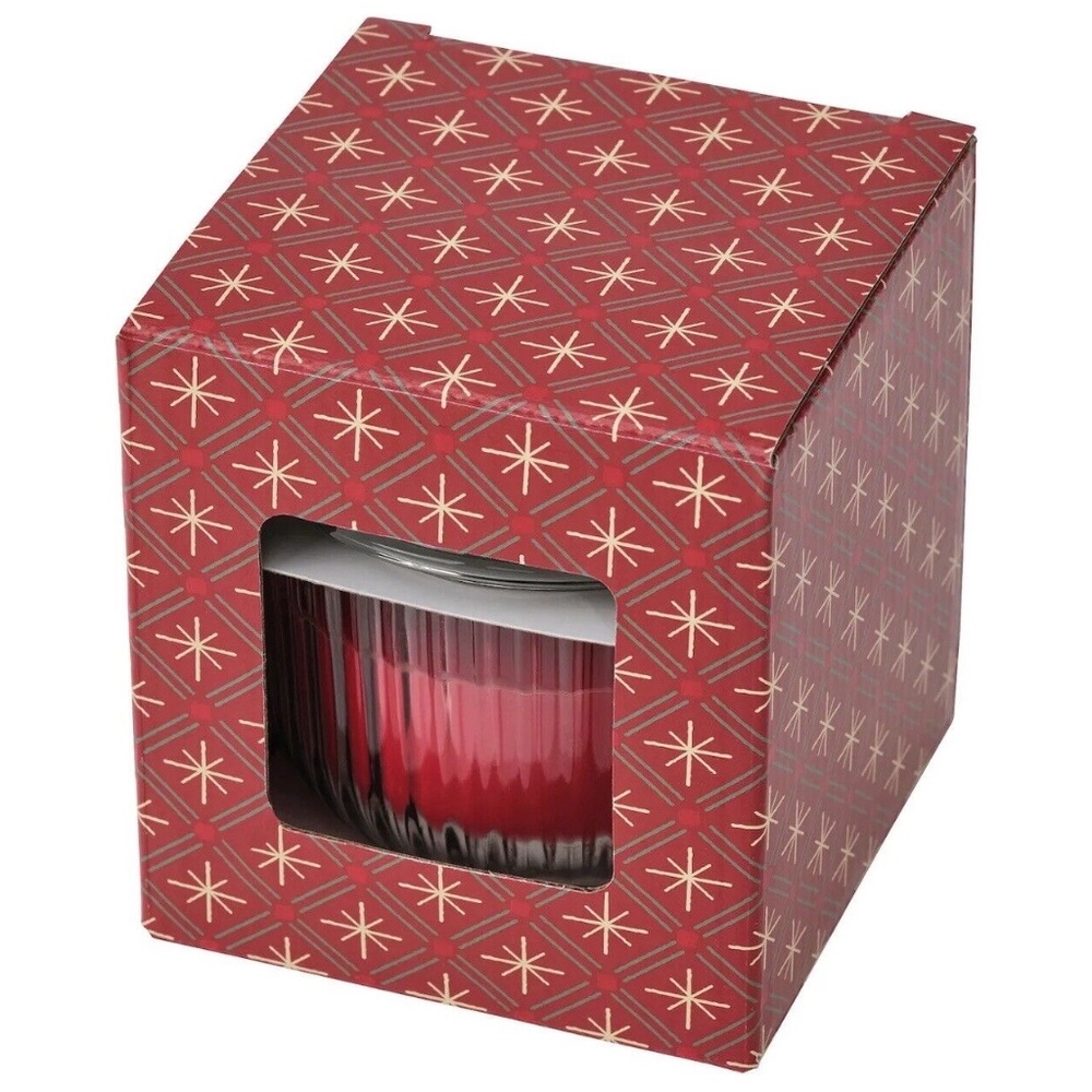 IKEA VINTERFINT Scented Candle In Glass Cinnamon Sugar/red 20 hr Gift Box